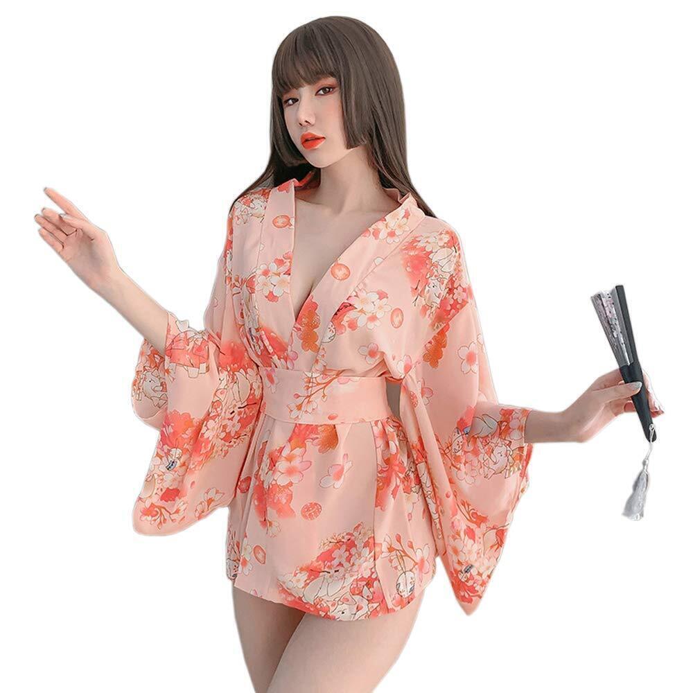 9801 Traditional Japanese Kimono Style Robe Yukata Costumes Pajamas Sexy